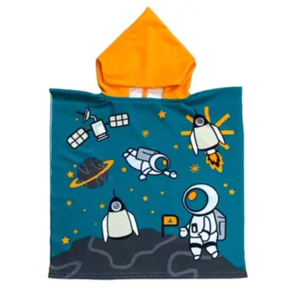 Kids Space Beach Poncho